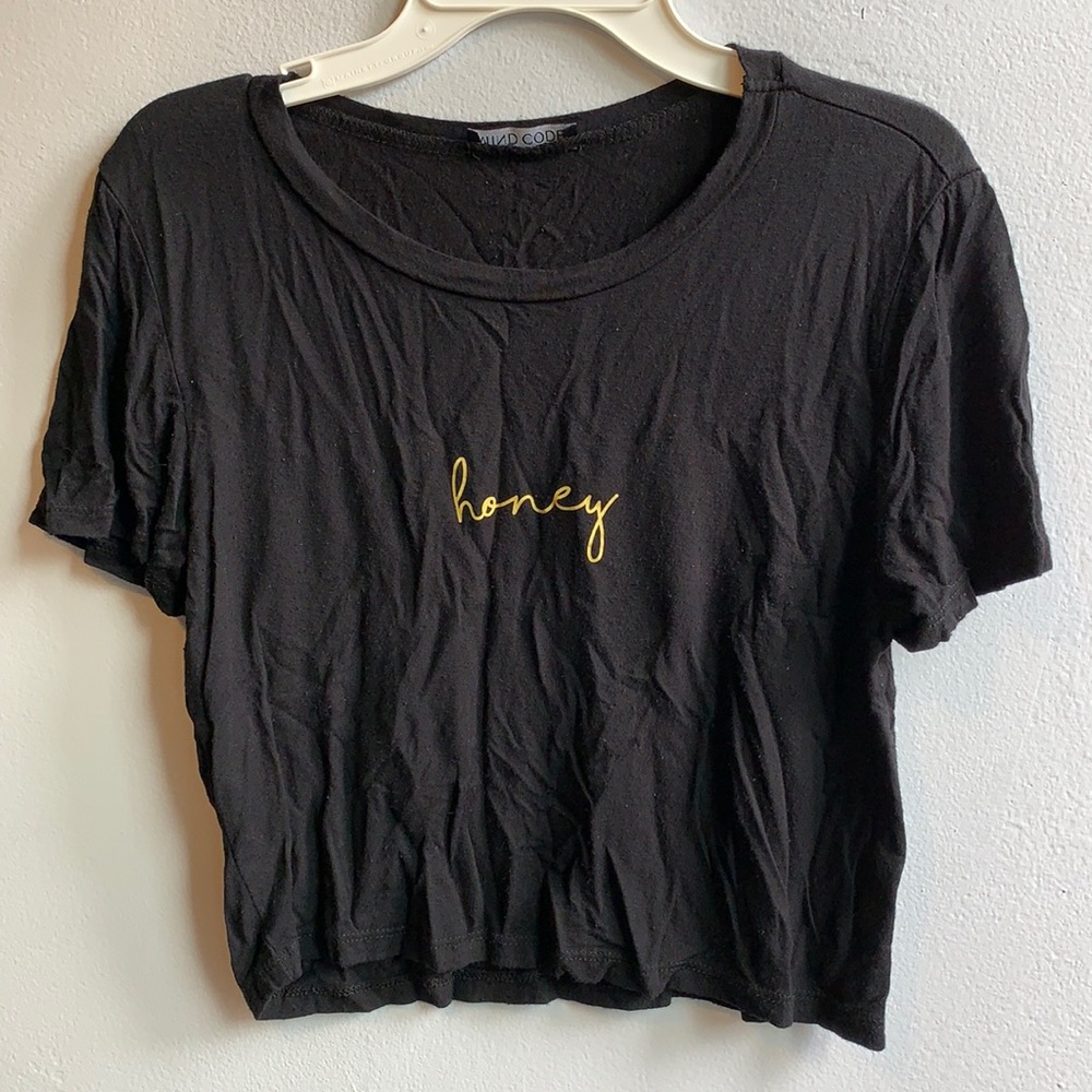 black top: honey in the middle